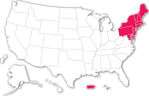 Map of States in Eastern District